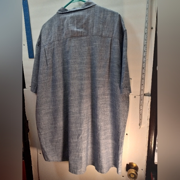 St. John’s Bay 30% Linen Classic Fit XXL Blue Business Casual Shirt Office Event - Picture 5 of 15